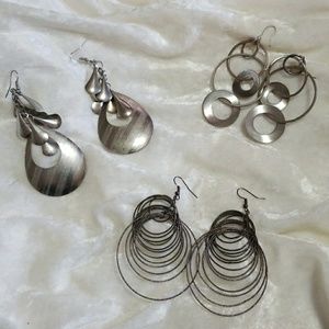 Dangle earrings 3 pair